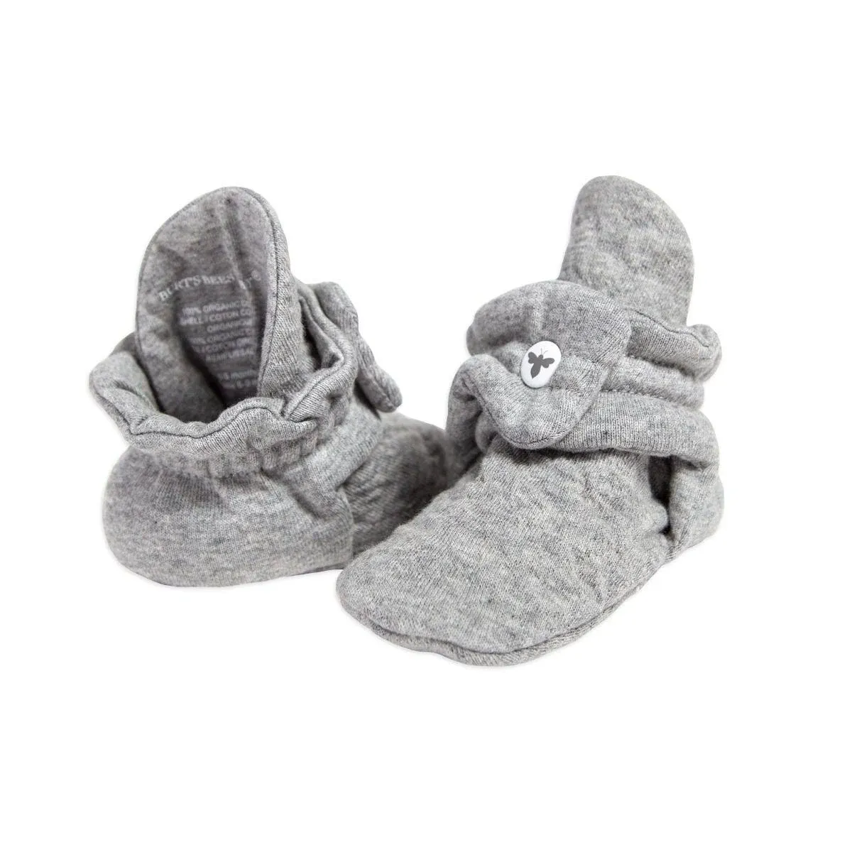 Burt's Bees Baby Quilted Bee Organic Cotton Booties - Gray