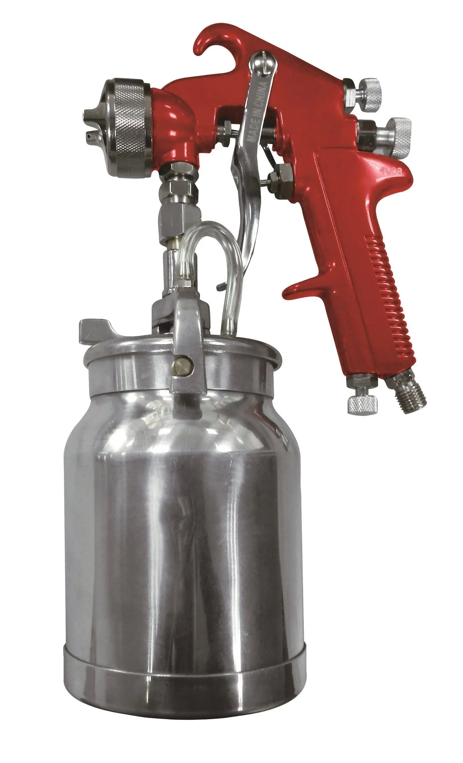 Astro Pneumatic Tool 4008 Spray Gun with Cup - Red Handle 1.8mm Nozzle