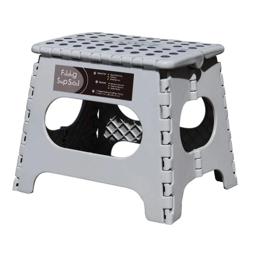 Non-Slip Folding Step Stool Sturdy Safe Enough Holds up to 300 Lb