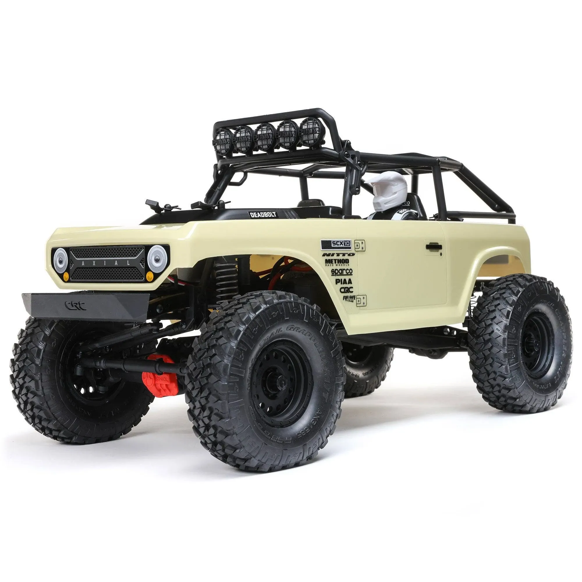 Axial RC Truck 1/10 SCX10 II Deadbolt 4 Wheel Drive Brushed RTR, Battery and Charger Not Included, Tan AXI03025T2 Trucks Electric RTR 1/10 Off-Road