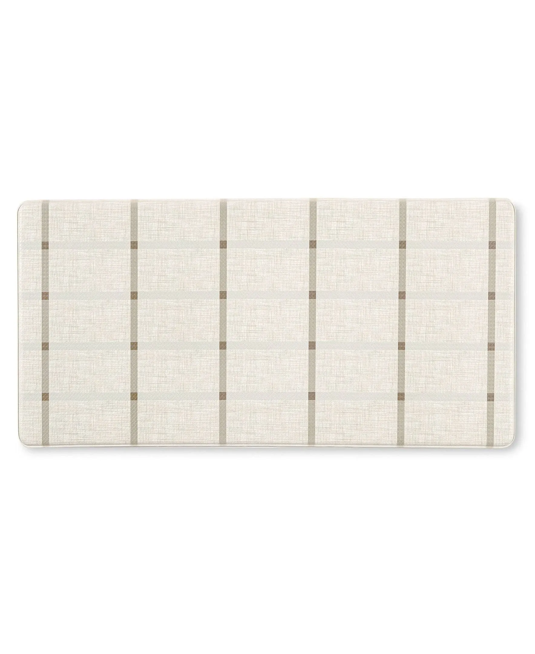 Town & Country Living Basic Comfort Plus Windowpane Plaid Anti Fatigue Kitchen Mat