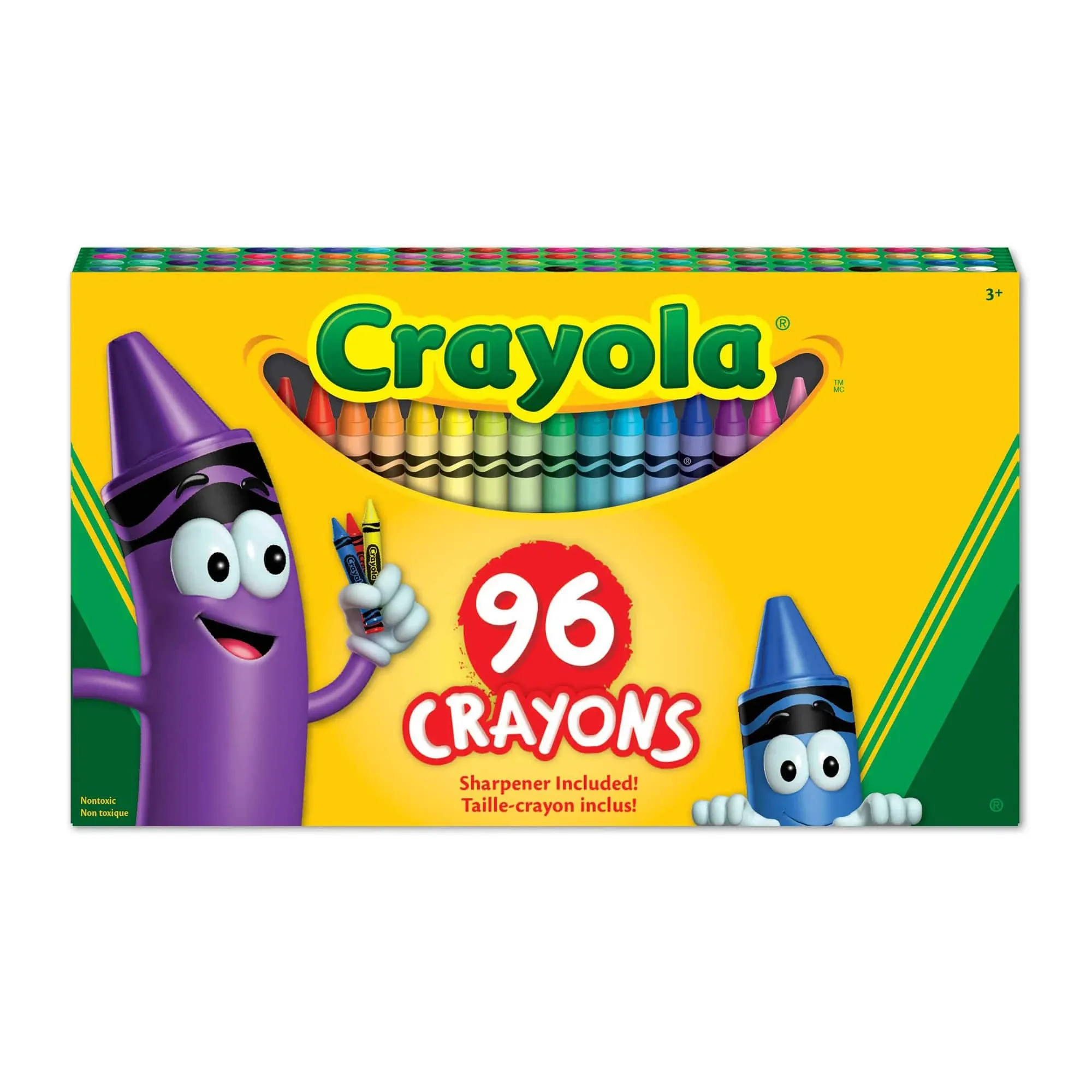 Crayola 52-0096 Built-in Sharpener 96 Count Crayons