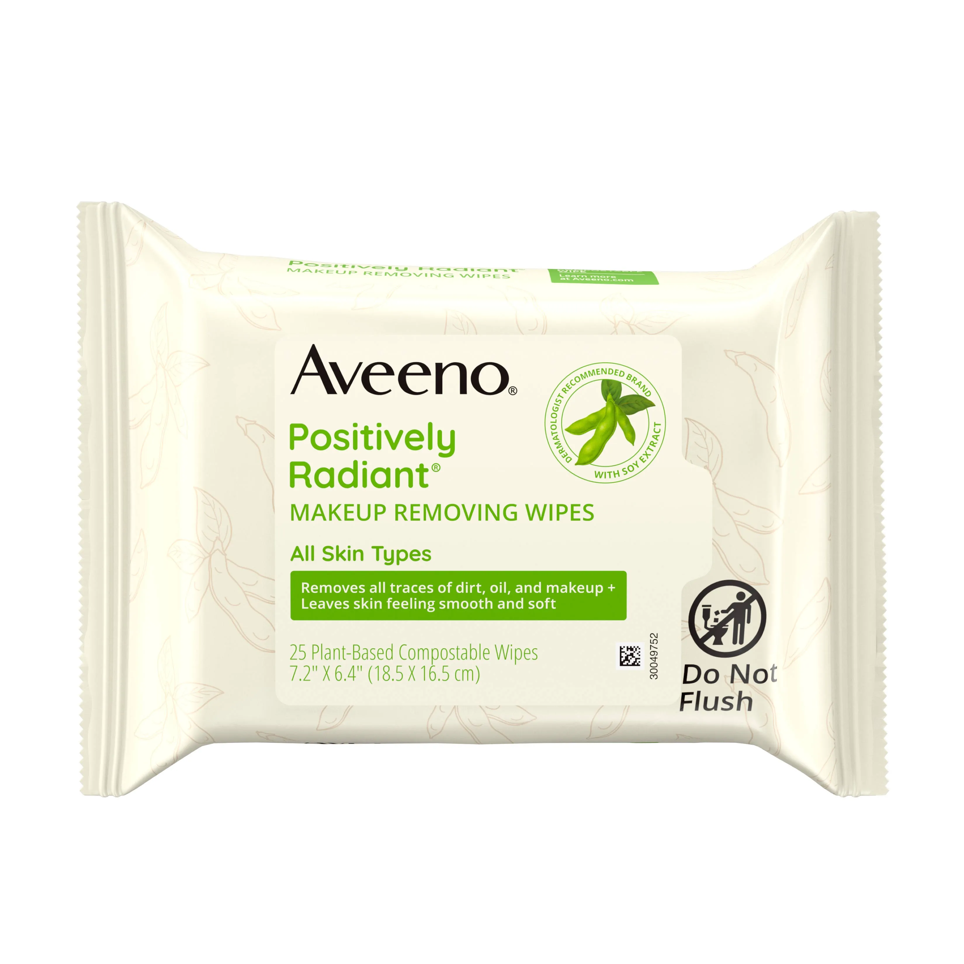 Johnson & Johnson Makeup Remover Aveeno&reg; Positively Radiant&reg; Wipe 25 Count Soft Pack Scented