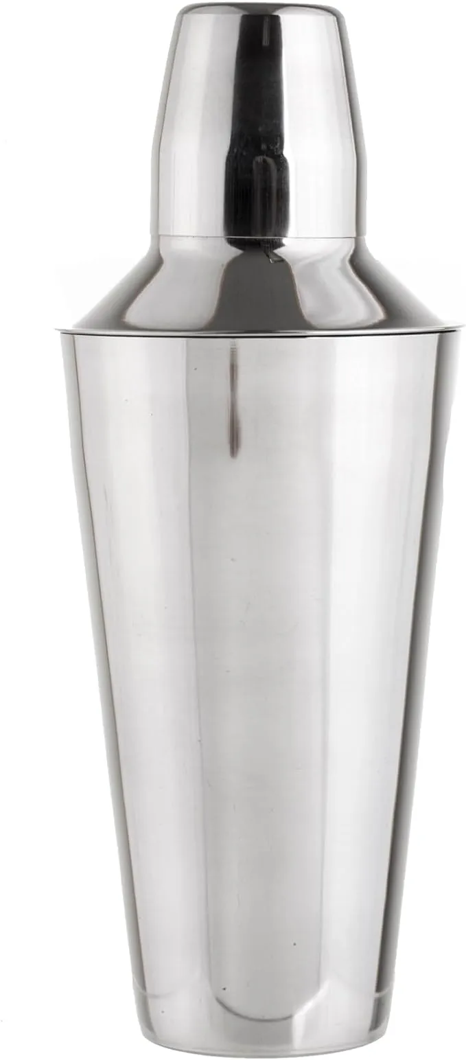 Tablecraft (377) Stainless Steel 28 oz 3 Piece Bar Shaker