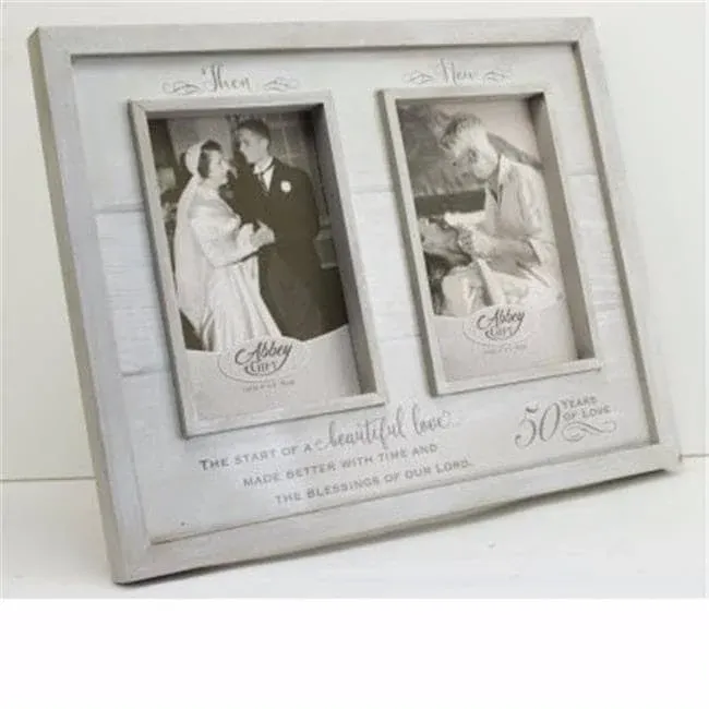 Frame-50th Anniversary-Then and Now (Holds 4" x 6" Photo)