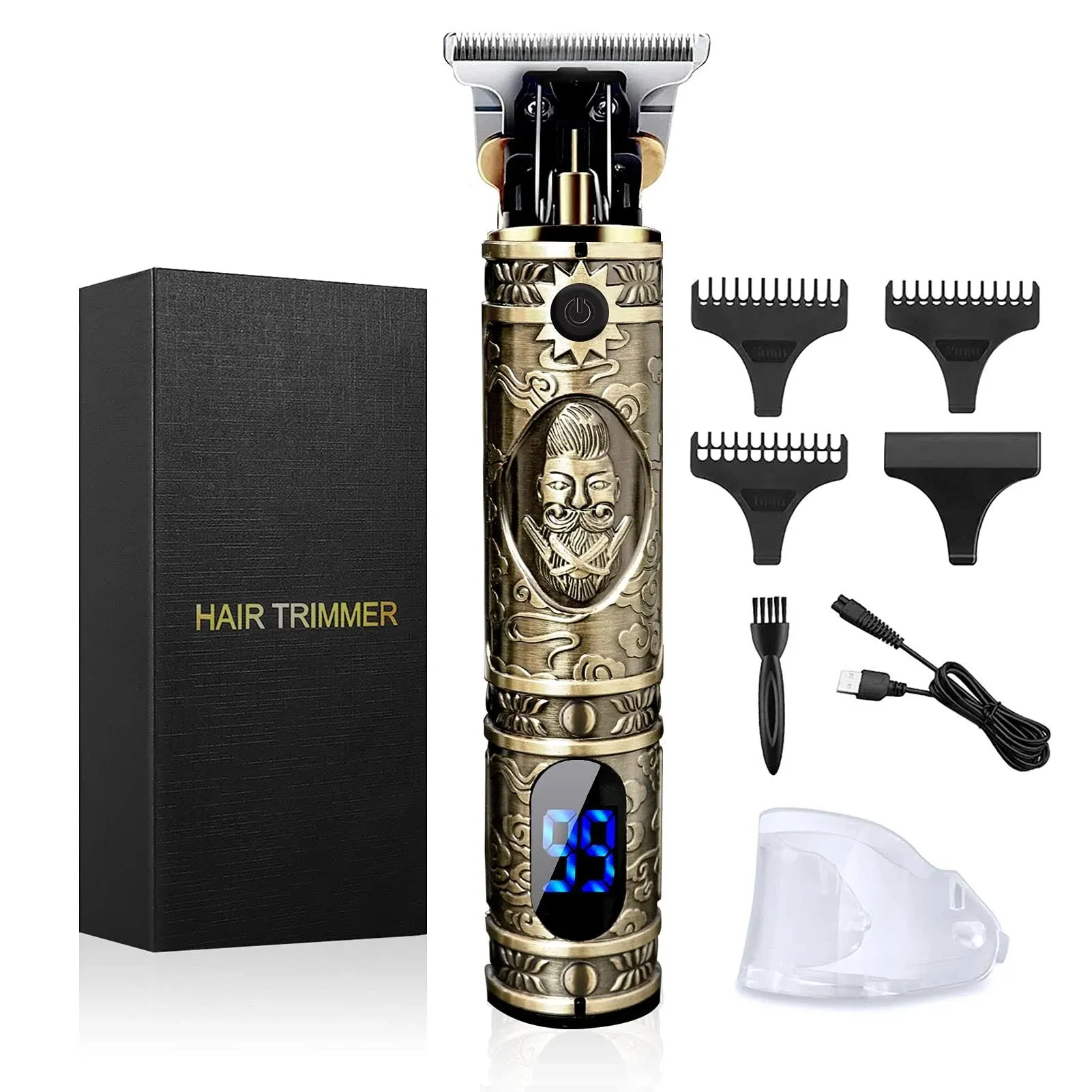 Hair Clippers for Men, Professional Hair Trimmer Zero Gapped T-Blade Trimmer Cor