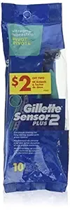 Gillette Sensor2 Plus 2-Blade Lubrastrip Pivot Disposable Razors, 10 ct | CVS