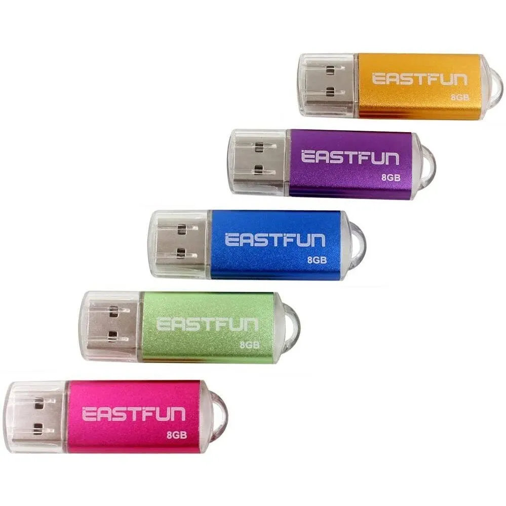 EASTFUN 5Pcs 8GB USB Flash Drive