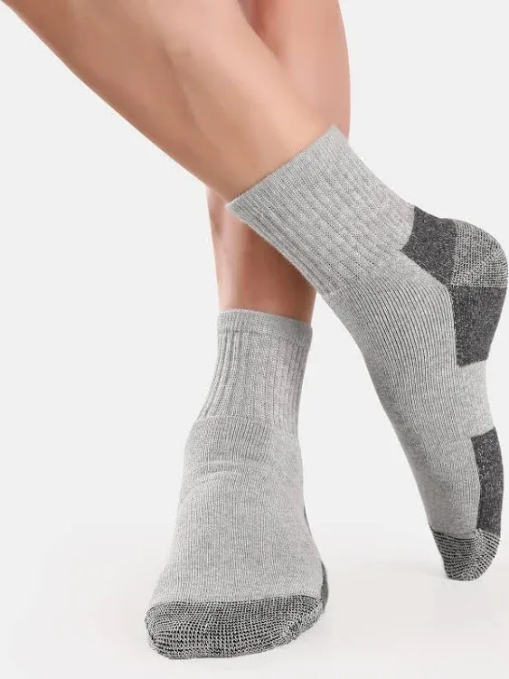 WANDER Men's Athletic Ankle Socks 3/8 Pairs Thick Cushion Running Socks for Men&Women Cotton Socks 6-9/9-12/12-15