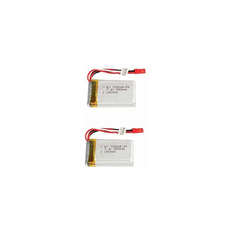 HHZ 2 Pcs 7.4V 850mAH 20C Lipo Battery 703048 JST Plug for UDI U829A U829X MJX X600 Remote Control Car Boat Drone