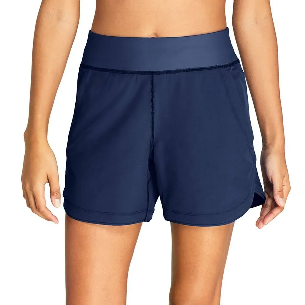 Lands' End Women's 5" Quick Dry Swim Shorts with Panty