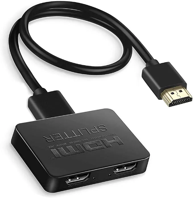 Splitter HDMI 4K Répartiteur HDMI 1 Entrée 2 Sorties 4K@30HZ 3D UHD 1080P Dup...