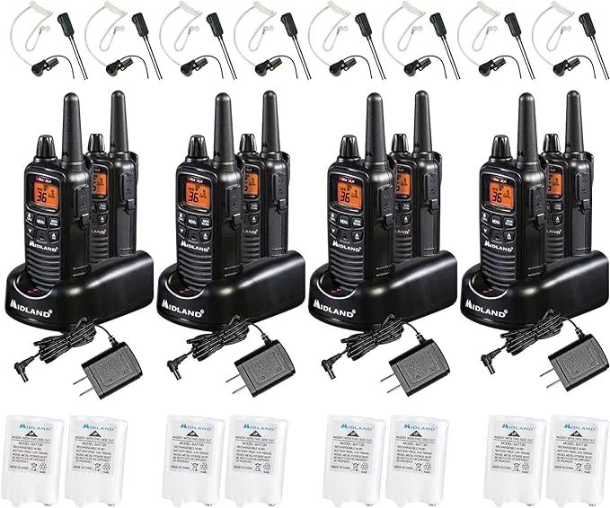 Midland LXT600BBX4 FRS Business Bundle Black 8 Pack with headsets