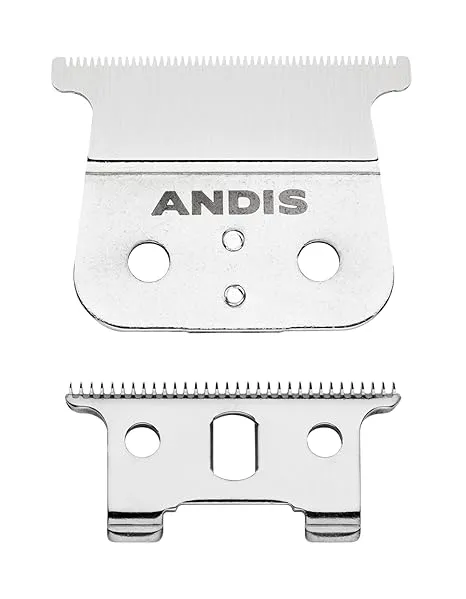 Andis 04521 Replacement T-Blade For T-Outliner Trimmer, Close Cutting Zero Gapped, Replacement Blade For Andis Model GTO, GO, SL, SLS Trimmers, Silver