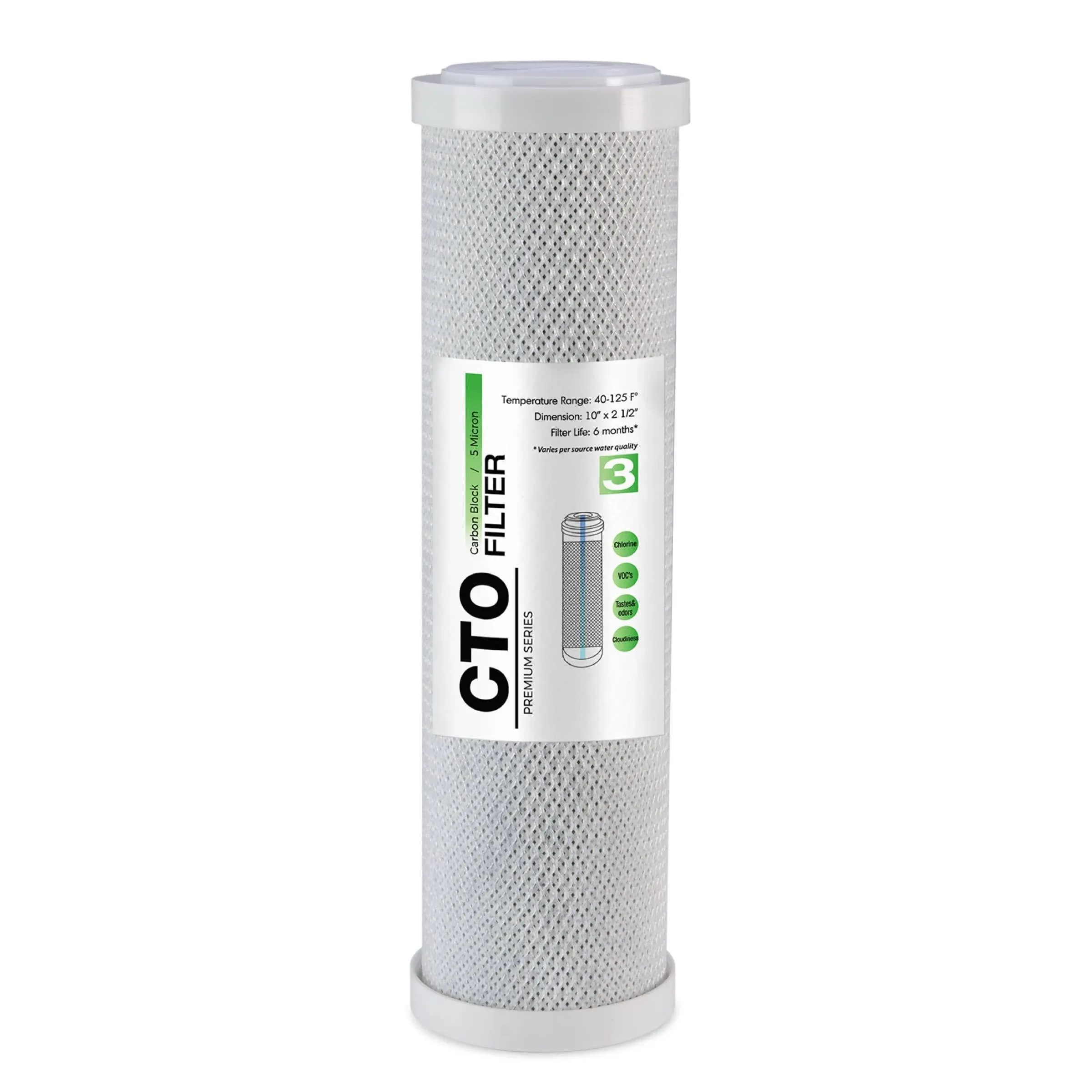 iSpring Carbon Block Under Sink Replacement Filter in Gray | FC15US