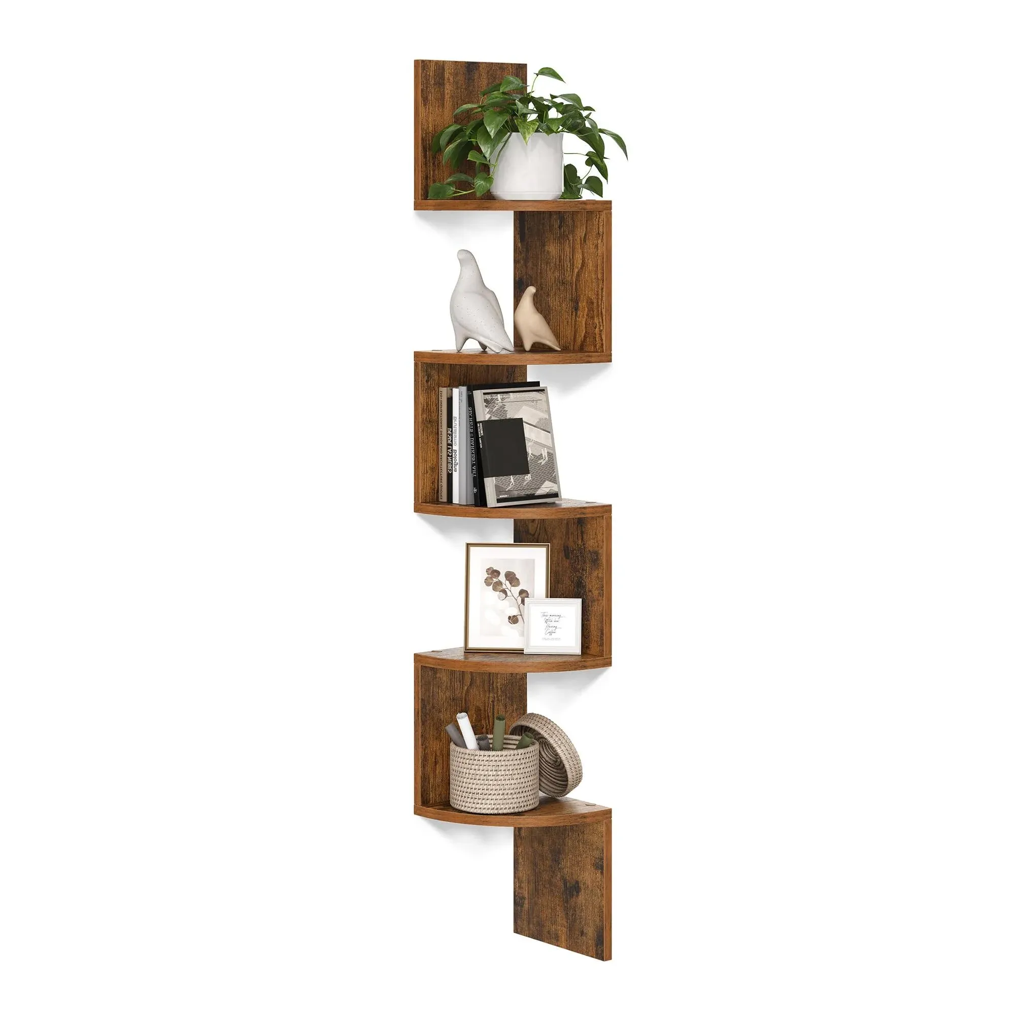 VASAGLE 5-Tier Floating Wall Shelf