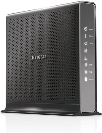 NETGEAR Nighthawk Cable Modem Wi-Fi Router Combo with Voice C7100V - Supports Cable Plans Up to 400 Mbps, 2 Phone lines, AC1900 Wi-Fi Speed, DOCSIS 3.0