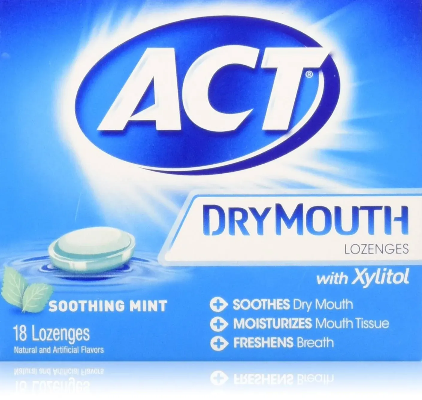 Act Dry Mouth Lozenges Soothing Mint 36 Count