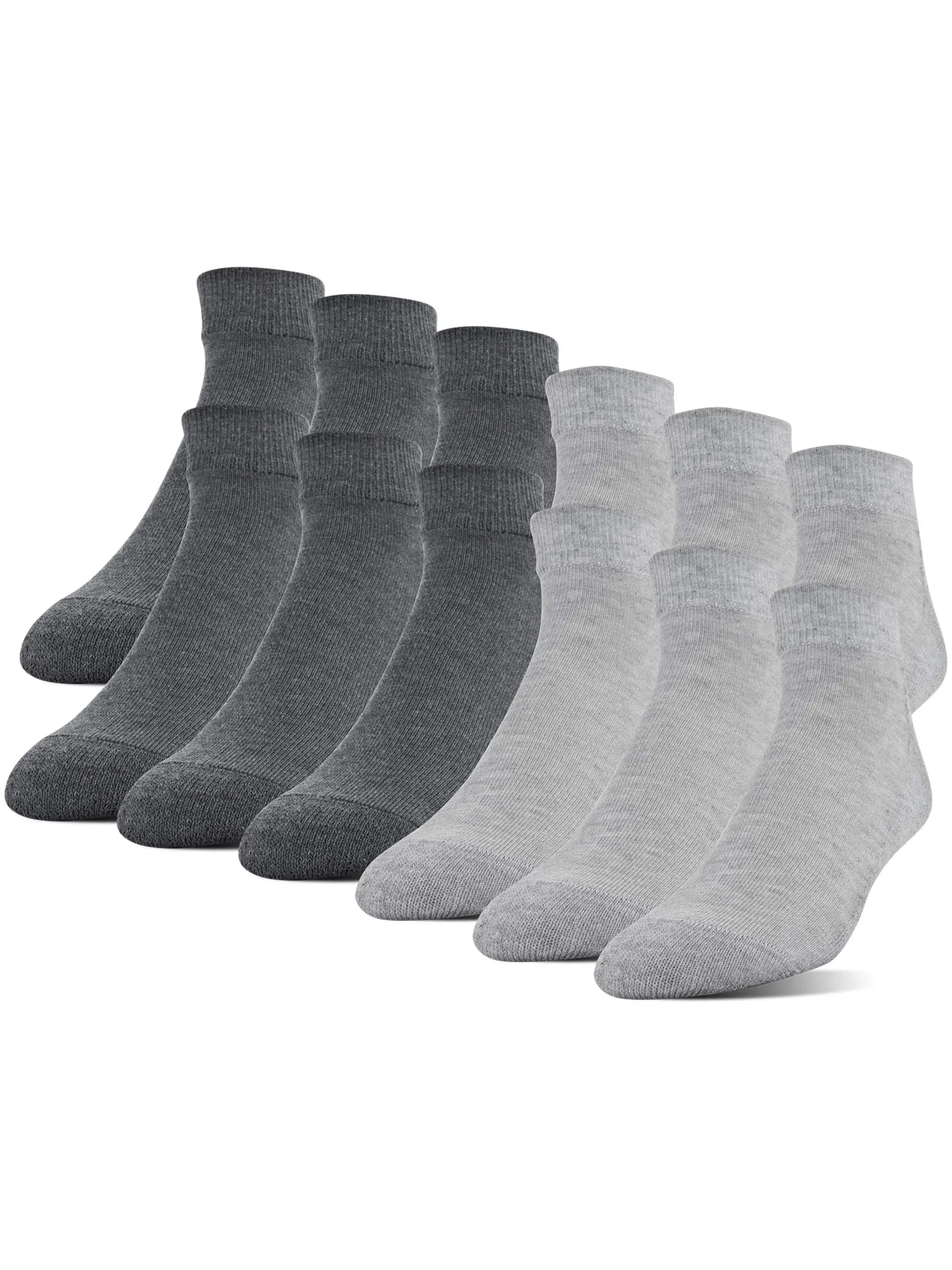 Gildan Men's Half Cushion Low Cut Socks, 12-Pack, Size: Shoe Size: 6-12, Gray