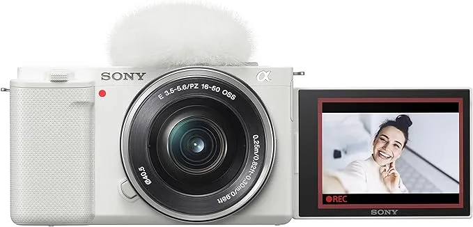 Sony Alpha ZV-E10 Mirrorless Camera with 16-50mm Lens - White