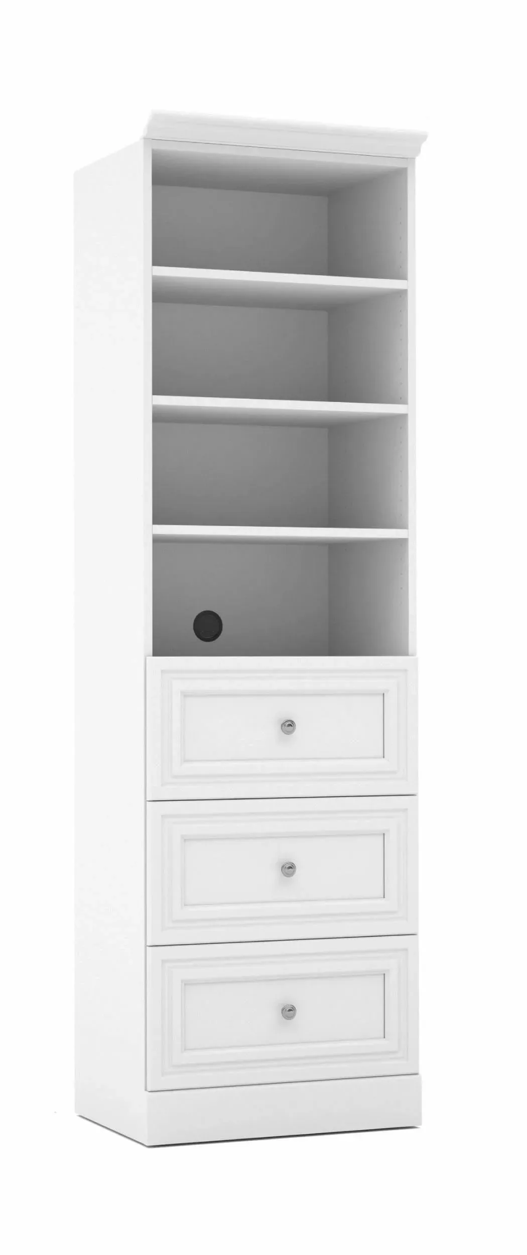 Versatile 25&#039; Storage Unit with 3-Drawer set Unit in White