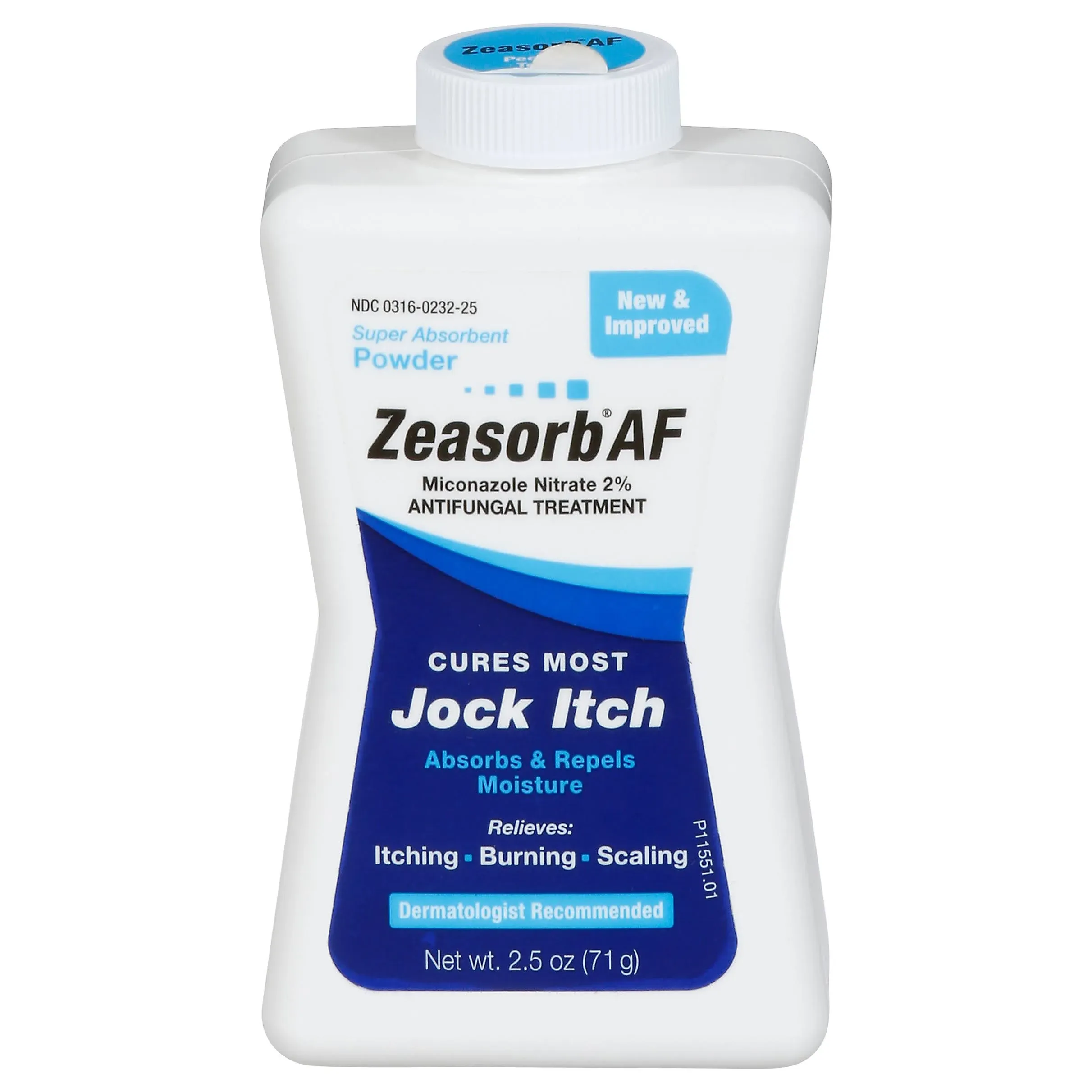 Zeasorb AF Antifungal Treatment, Jock Itch, Super Absorbent Powder - 2.5 oz