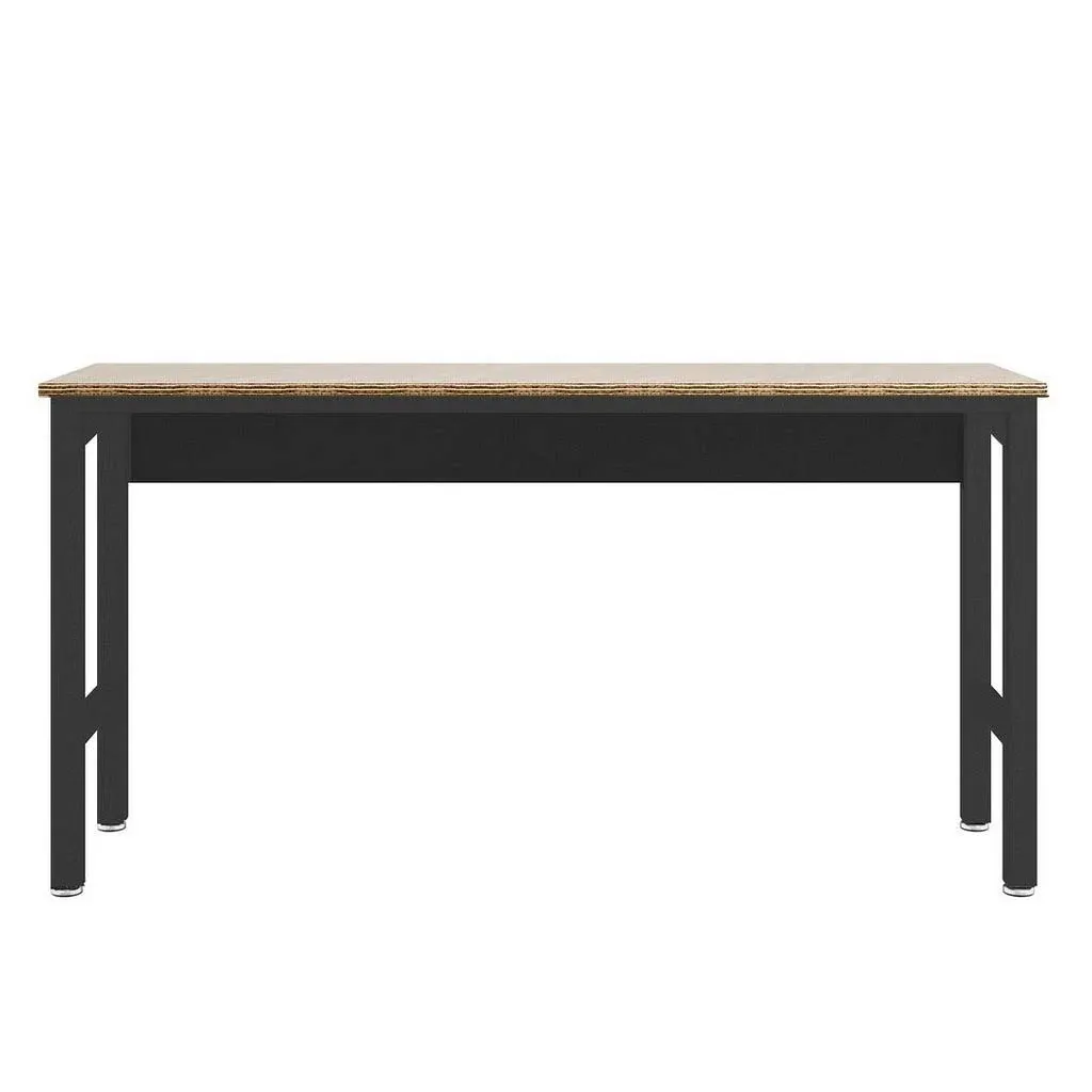 Fortress Garage Table in Natural Wood in Steel