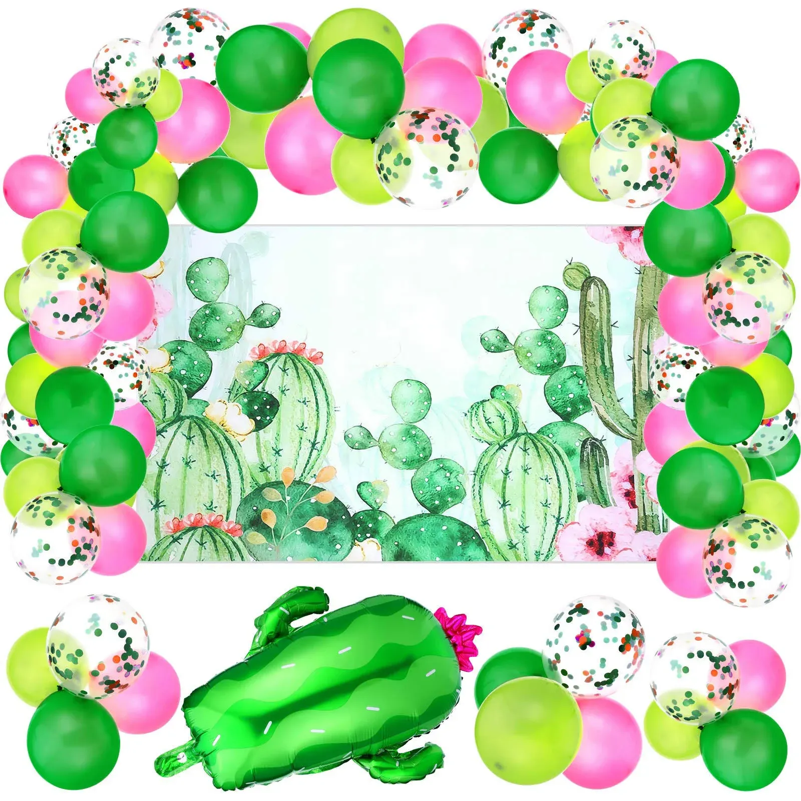 Sumind 72 Pieces Cactus Party Decorations Set