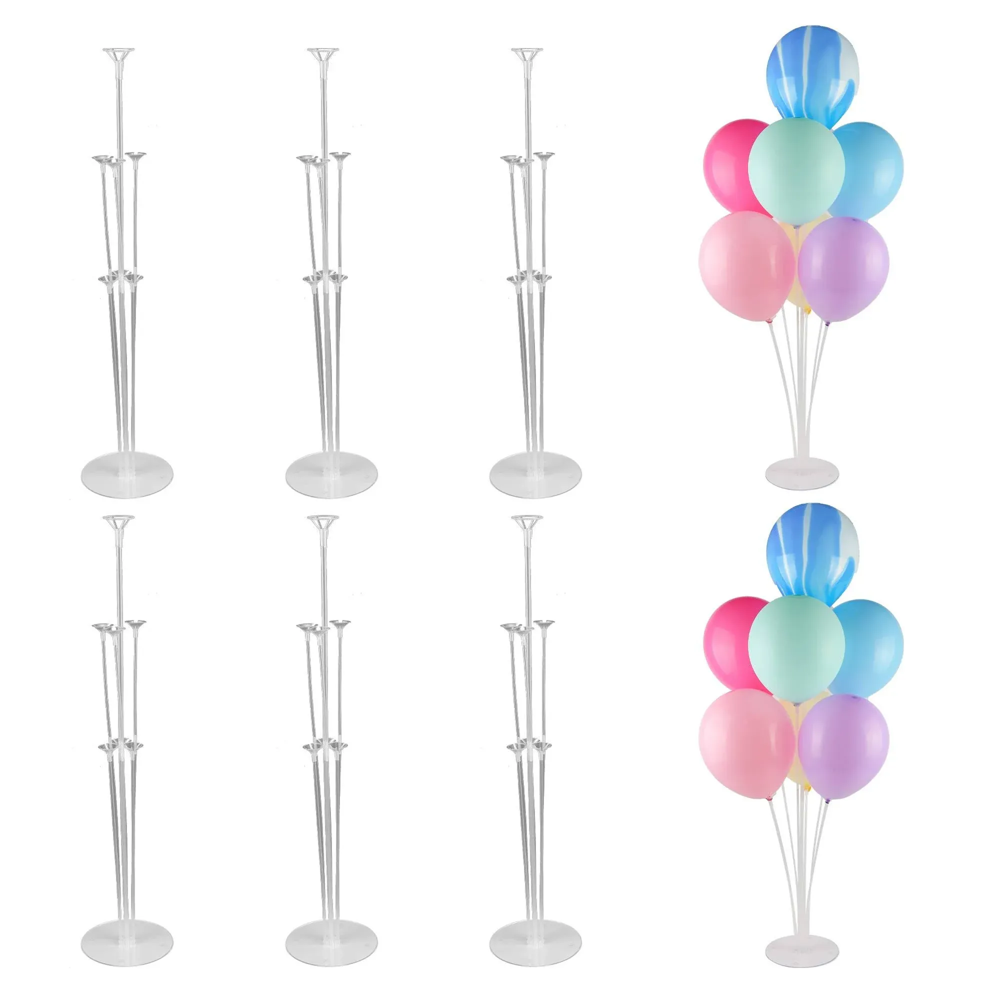 6 Sets 30" Height Table Balloon Stand Kit for Birthday Decorations, Wedding ...