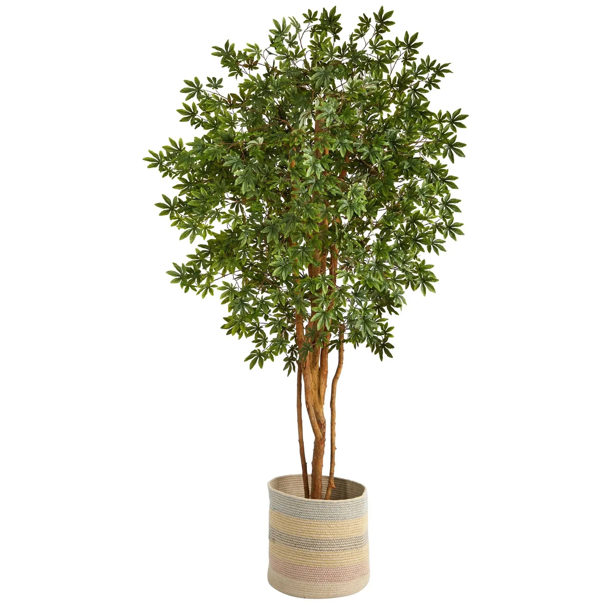 Nearly Natural 6ft. Japanese Maple Artificial Tree in Handmade Natural Cotton ...