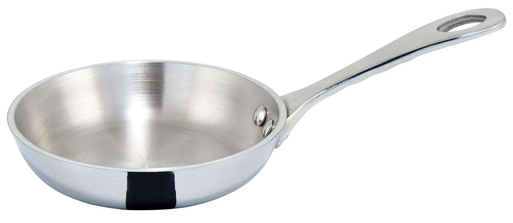 Winco DCFP-4S 4" Tri-Ply Stainless Steel Mini Fry Pan - 5 oz | Stainless Steel ...