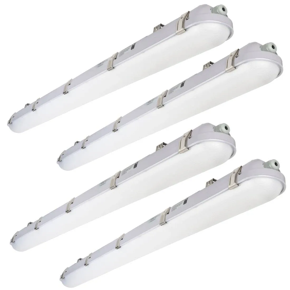 DAKASON 4-Pack LED Vapor Tight Light 40W 80W Eq. 4200lm, 4FT Outdoor Shop Light