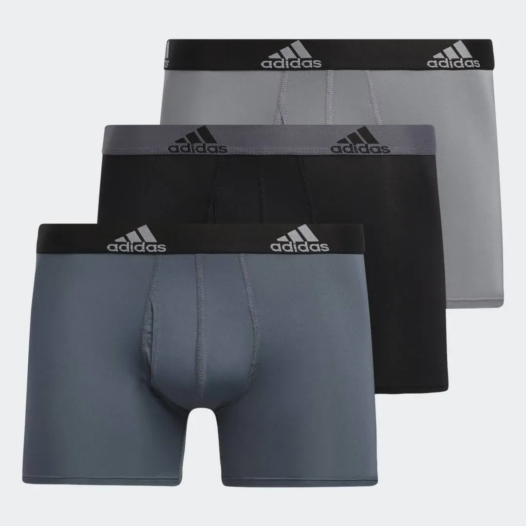 adidas Men's Athletic Fit Microfiber Trunk Underwear (3 Pack)