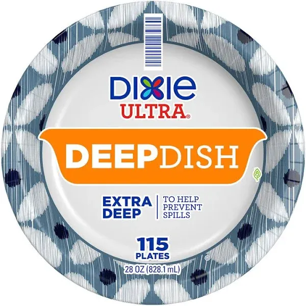 Dixie Ultra Deep Dish Extra Deep Plates, 28 oz., 25 Count