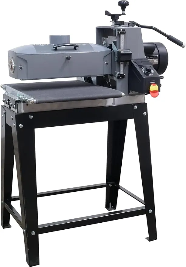 SuperMax 16-32 Drum Sander Open Stand INTELLISAND Technology Built-in DRO Quick Adjustment Lever