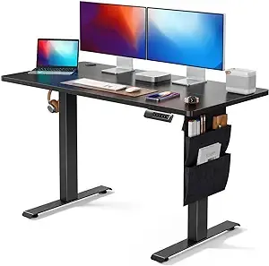 Marsail Standing Desk Adjustable Height Electric Standing Desk with Storage Bag