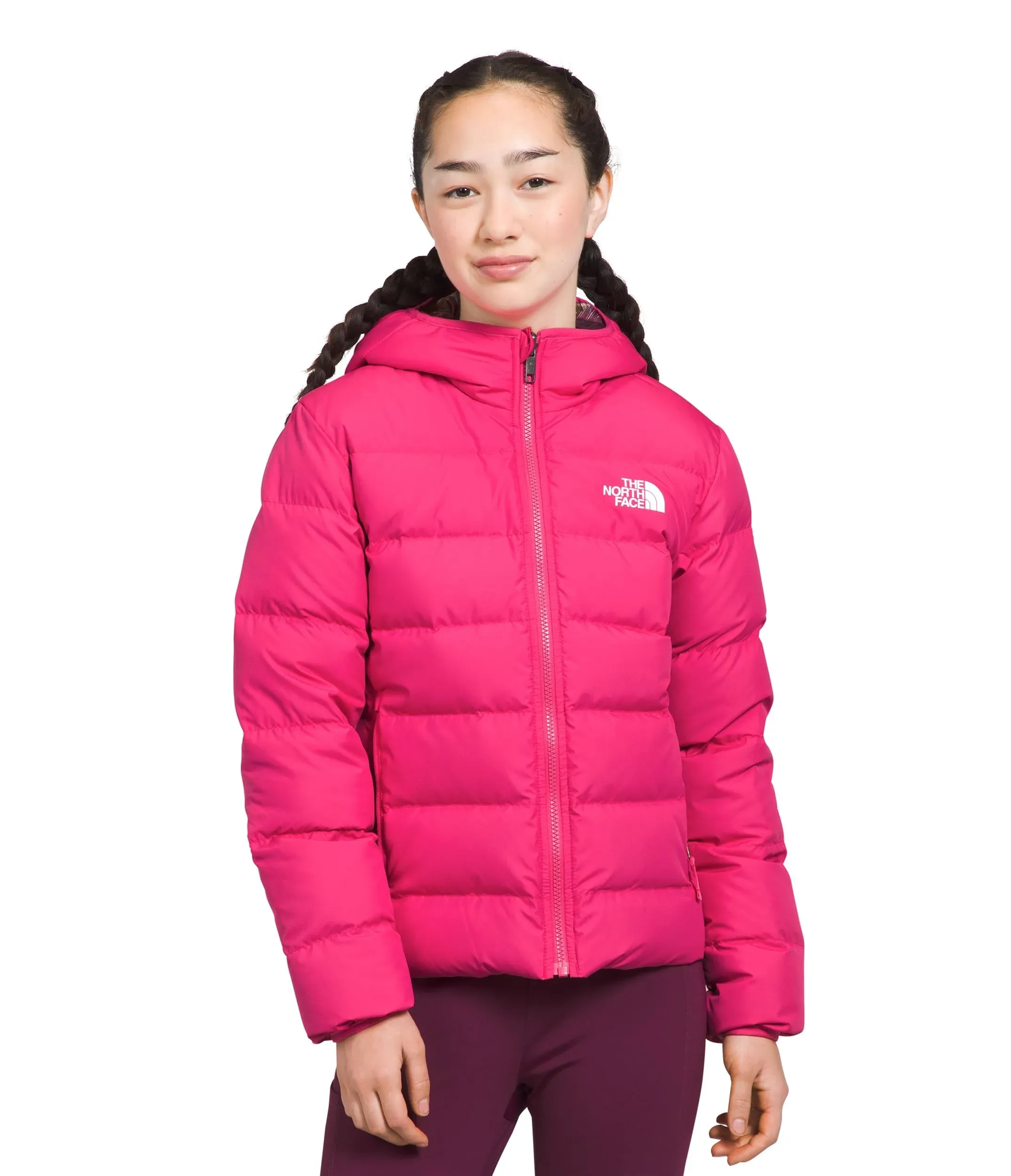 The North Face Girls' Reversible North Down Hooded Jacket