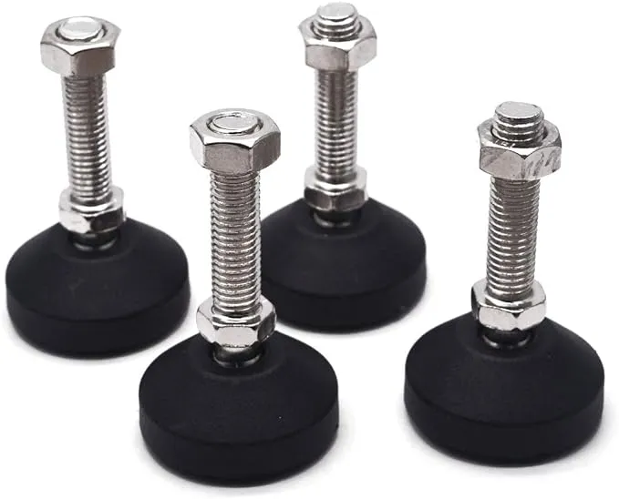 T Tulead Furniture Glide Swivel Leveling Mount Heavy Duty Leveler 2” Dia Metal Adjustable Leveling Feet Lathe Feet M12 Thread Machine Leveling Feet Pack of 4