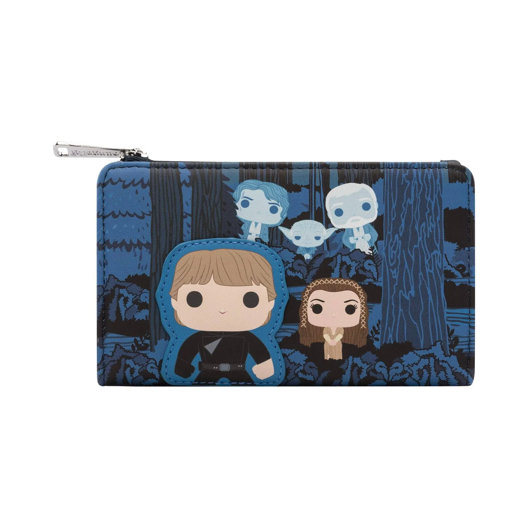 Loungefly Pop Star Wars Force Ghosts With Luke Skywalker Princess Leia Wallet