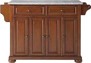 Crosley Alexandria Solid Granite Top Kitchen Island - Cherry