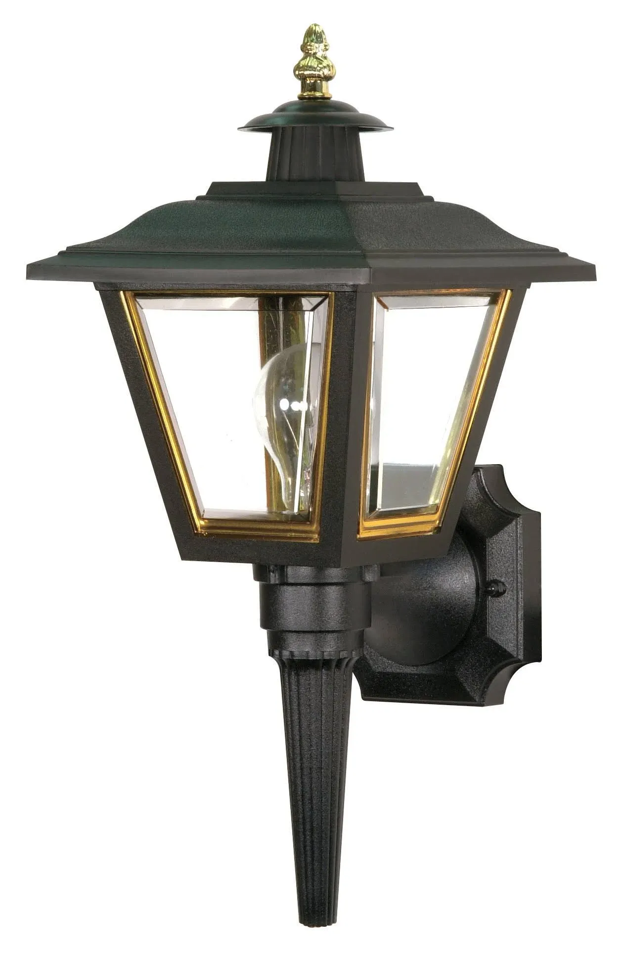 Satco Lighting SF77-896: 1 Light - 17&quot; Wall Lantern Coach Lantern w/Brass Trimmed Acrylic Panels