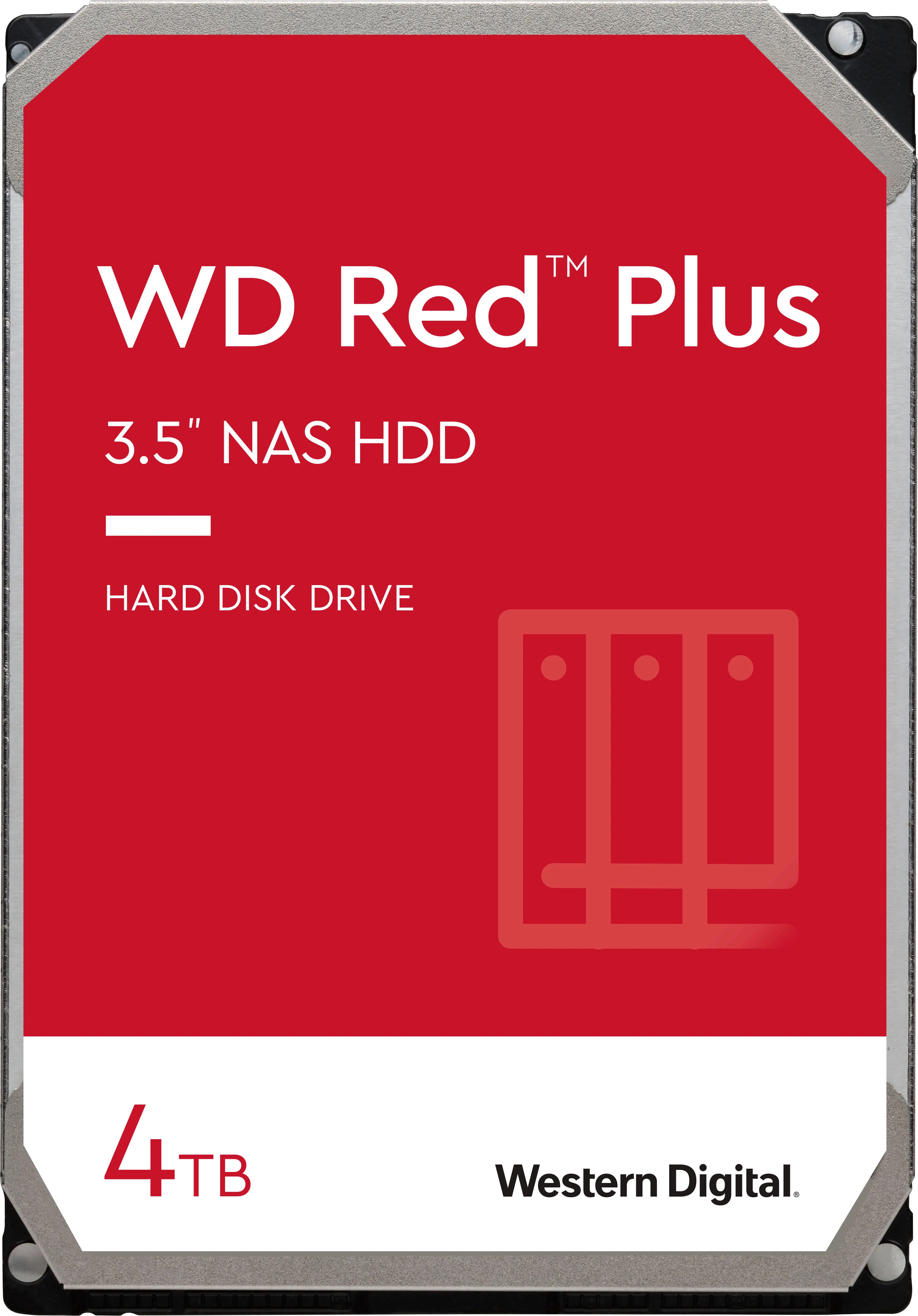 Western Digital 4TB WD Red Plus NAS Disco rigido interno HDD - 5400 RPM, SATA 6 Gb/s, CMR, 256 MB di cache, 3,5" - WD40EFPX