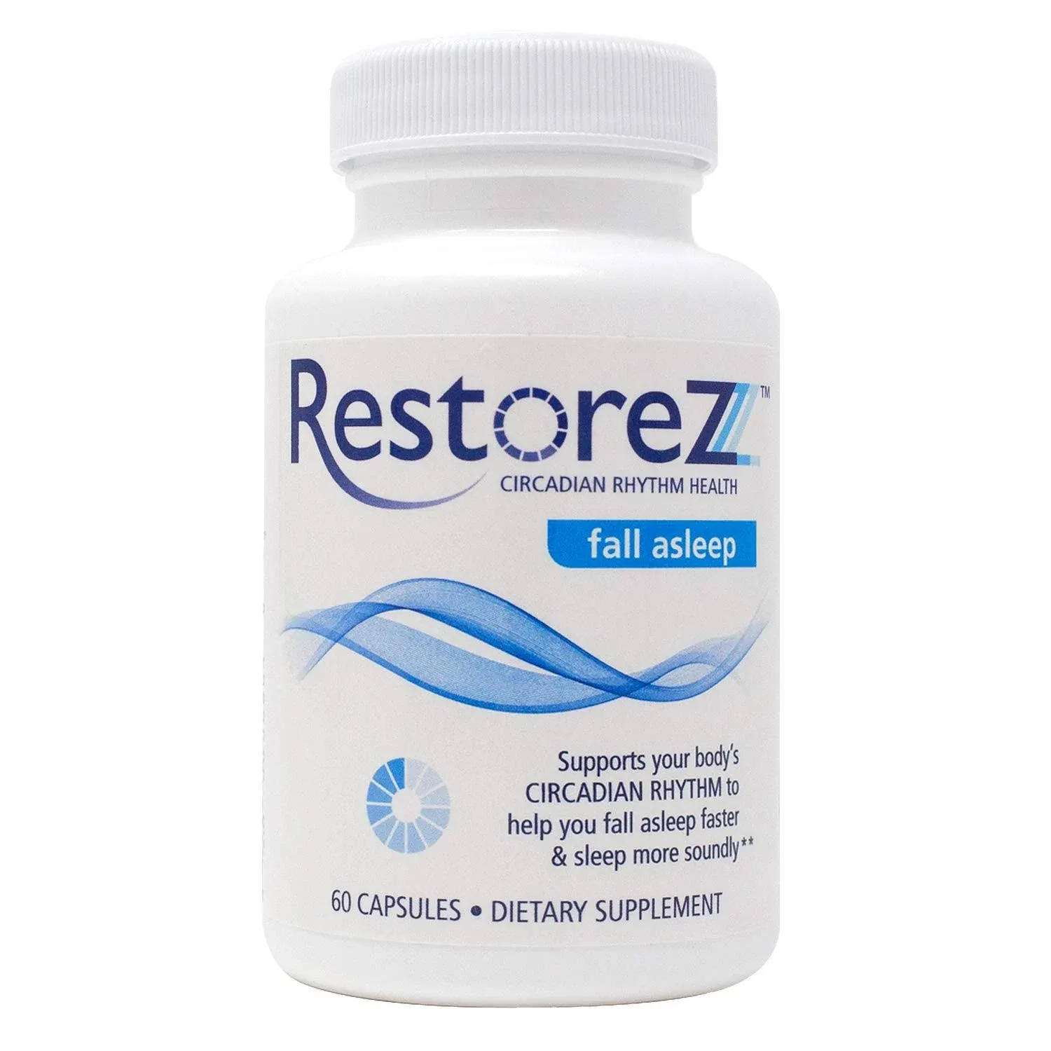 RestoreZ Fall Asleep (60 Capsules) Natural Sleep Supplement - Fall Asleep Faster and Support Improved Quality of Sleep - Non-Habit Forming Sleep Aid - Sleep Aid for Adults