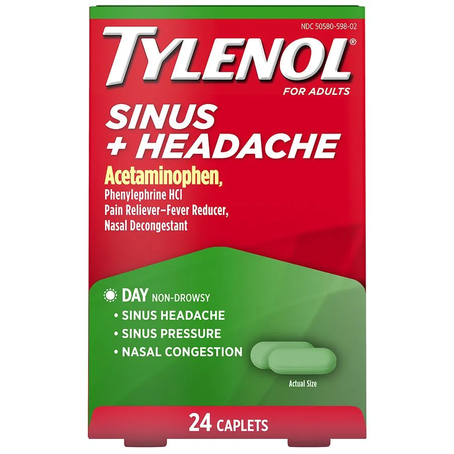 Tylenol Sinus + Headache Daytime, 24 Caplets