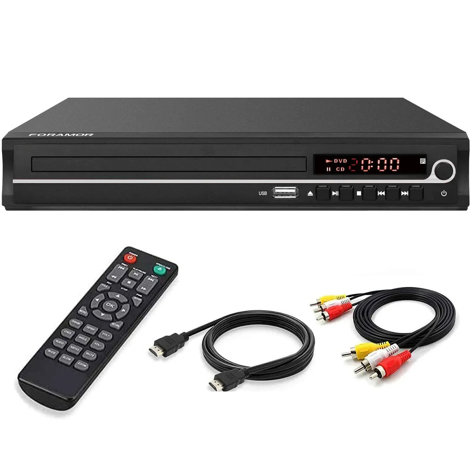 Dvd Player,Foramor Hdmi Dvd Player For Smart Tv Support 1080P Full Hd With Hdmi