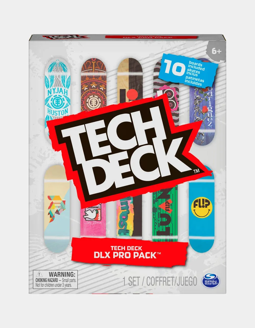 Tech Deck DLX Pro 10-Pack of Collectible Fingerboards, for Skate Lovers Age 6 and Up