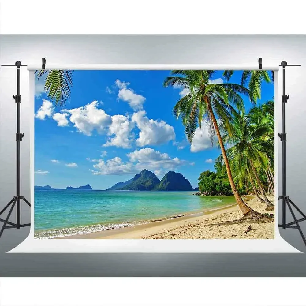 10ftx7ft Tropical Backdrop Beach Photo Backdrop for Picture Moana Party Photo...