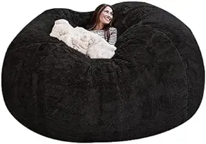 Bean Bag,Big Huge Giant Bean Bag Chair for Adults, (No Filler) Bean Bag Chair for Adults Kids Comfy Fluffy Giant Round Beanbag Lazy Sofa Cover- Machine Washable Covers, Double Stitched Seams