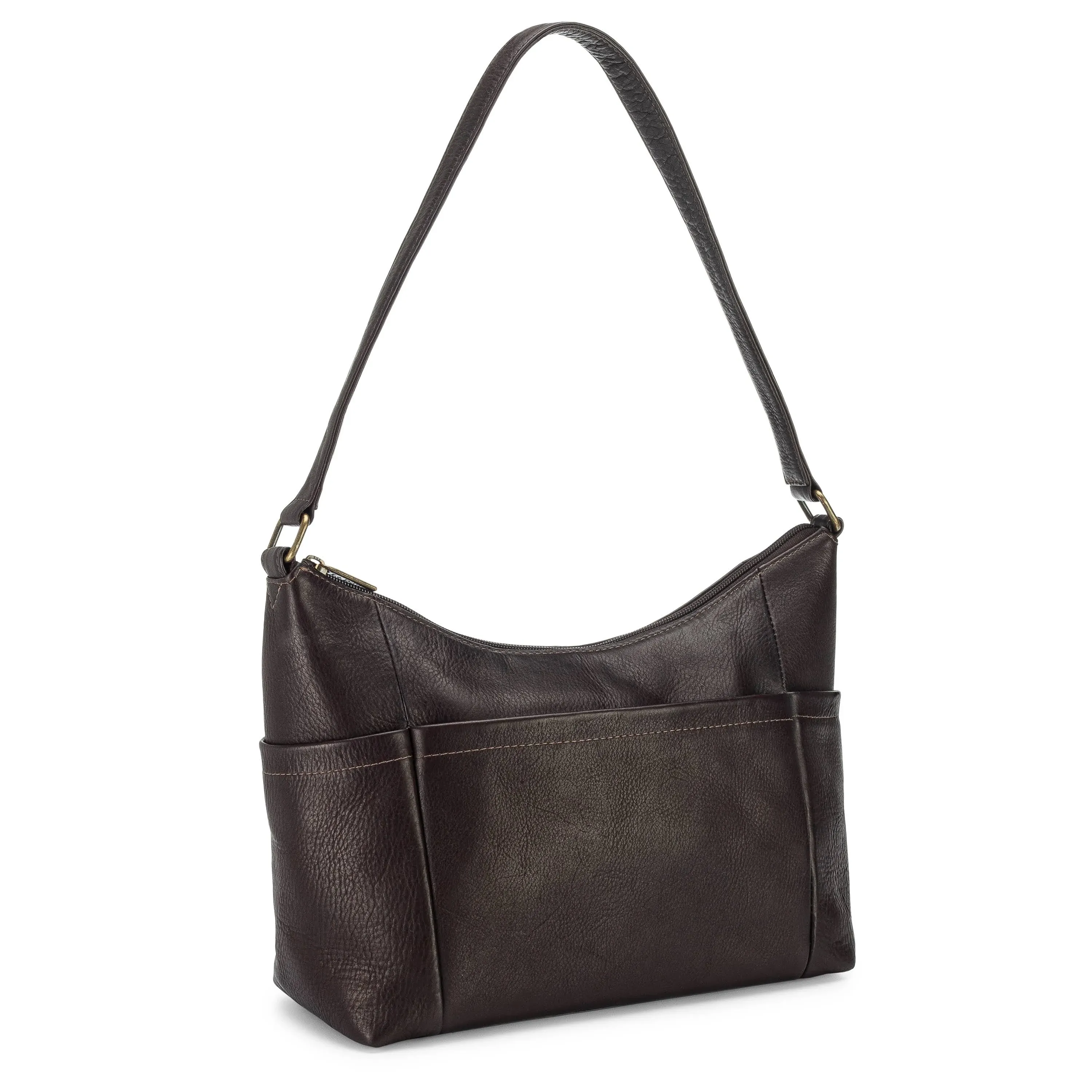 Le Donne Leather Cheyenne Hobo Shoulder Bag,Cafe