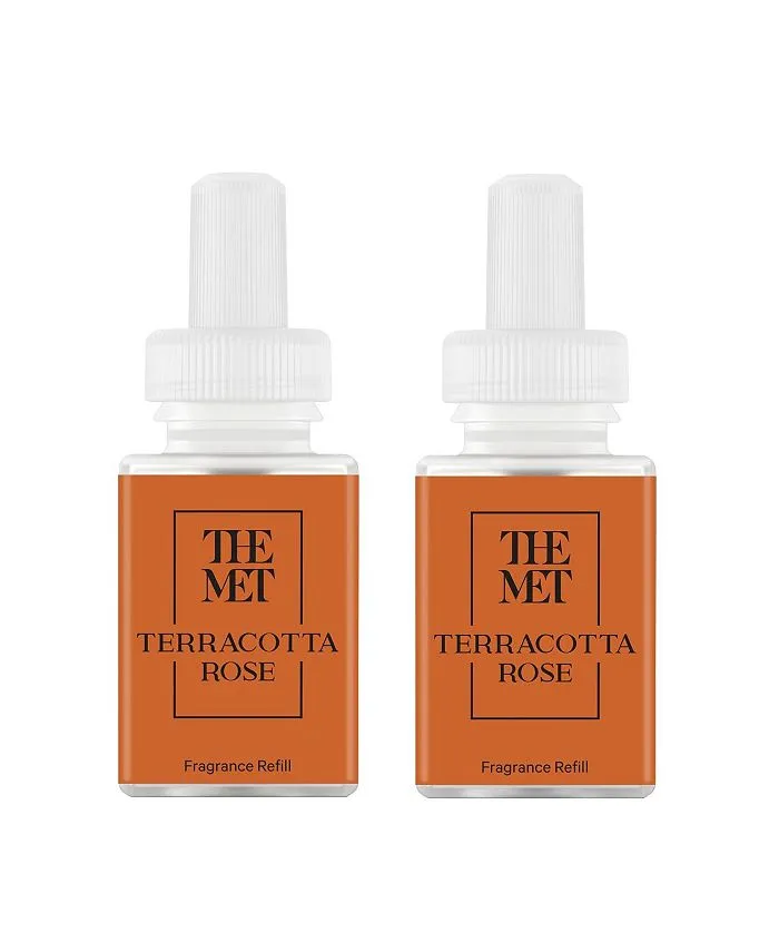 The Met - Terracotta Rose - Home Scent Refill - Smart Home Air Diffuser Fragrance - Up to 120-Hours of Luxury Fragrance - Household Essential - Clean & Safe Diffuser Fragrance - 2 Pack